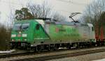 Portrait 185 389-4, CO2 Lok, aufgenommen am 19.02.13, in A�ling.