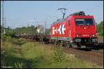 185 587-3 (HGK)  2055  in Koblenz-L�tzel am 11.8.2012.