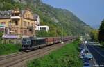 185 547-7 mit dem DGS 95097 (Moers Gbf - Worms Gbf) am 03.10.2014 bei Bacharach.