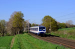 185 679-8 schiebt die RB 24611 (Wuppertal-Oberbarmen - Bonn Hbf) am 20.04.2016 durch Haan-Ellscheid.