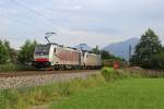Die Lokomotion 186 283 in Raubling am 03,08,12 