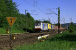 186 109-5 mit dem DGS 42014 (Gallarate - Wanne-Eickel Wst am 27.05.2017 bei Unkel.
