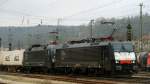 ES 64 F4-280 + ES 64 U2-033, aufgenommen am 19.03.11, bei der Durchfahrt durch Treuchtlingen.
