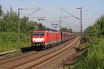 Die 189 031-8 und 189 032-6 mit dem 5000t Erzbomber 48713 von Rotterdam nach Dillingen ( Saar ) in Ratingen Tiefenbroich am 03,07,12