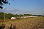 407 009-0 und 407 011-9 als ICE 516 (München Hbf - Dortmund Hbf) am 11.09.2014 bei Langenfeld(Rheinl.).
