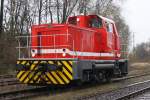 Die Lok 80  Max  der Bahnen der Stadt Monheim rangiert in W�lfrath Flandersbach , am 06,12,09