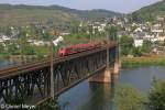 Der 442 700 als RB81 auf der Doppelstockbr�cke von Bullay am 03,09,12