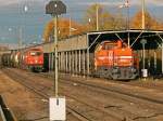 DE13 und DE93 der HGK in Br�hl-Vochem am 08.11.2010 
