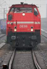 DE86 in Br�hl Vochem am 24.02.2011 , Gru� an den Tf.