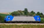 185 521-2, HGK, aufgenommen bei einer Solofahrt, kurz vor Burgau, am 06.05.11.