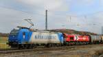 185 526-1 + DE672, HGK, aufgenommen am 13.11.12, in Jettingen.