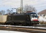 Es 64 U2-028, aufgenommen am 21.02.10, bei der Durchfahrt durch Treuchtlingen.