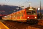 Die S6 mit Steuerwagen vorraus in K�ln Messe/Deutz am 19.03.2012