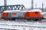 Die 2016 905-9 abgestellt in Wiesbaden Ost am 03,01,10