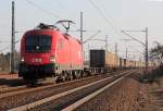 1016 043-0 der �BB am Wenzel hinter Porz Wahn am 08.03.2011