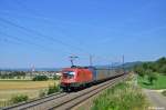 1116 068-8 mit dem GA 47153 (Kornwestheim Rbf - Kecskemet) am 18.07.2014 bei Kuchen(Fils).